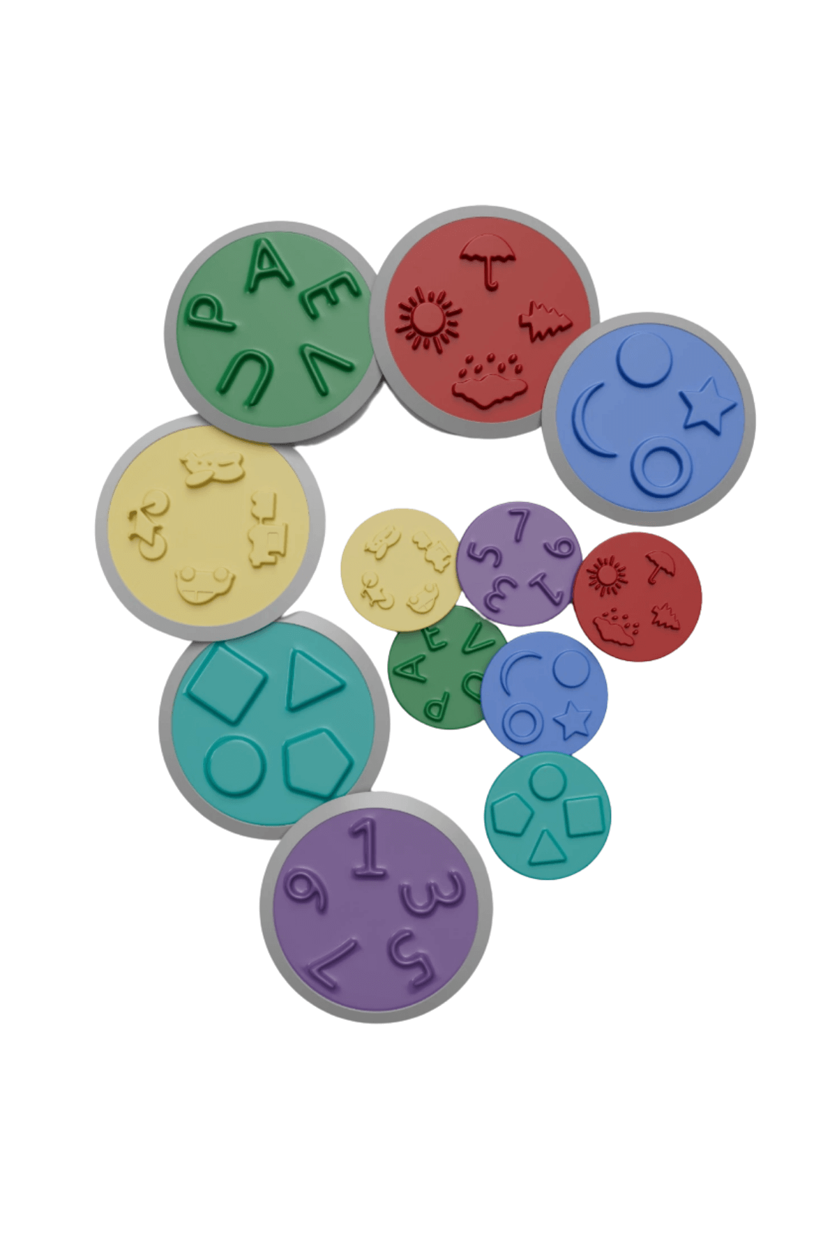 Eğitici Taktil Disk Seti