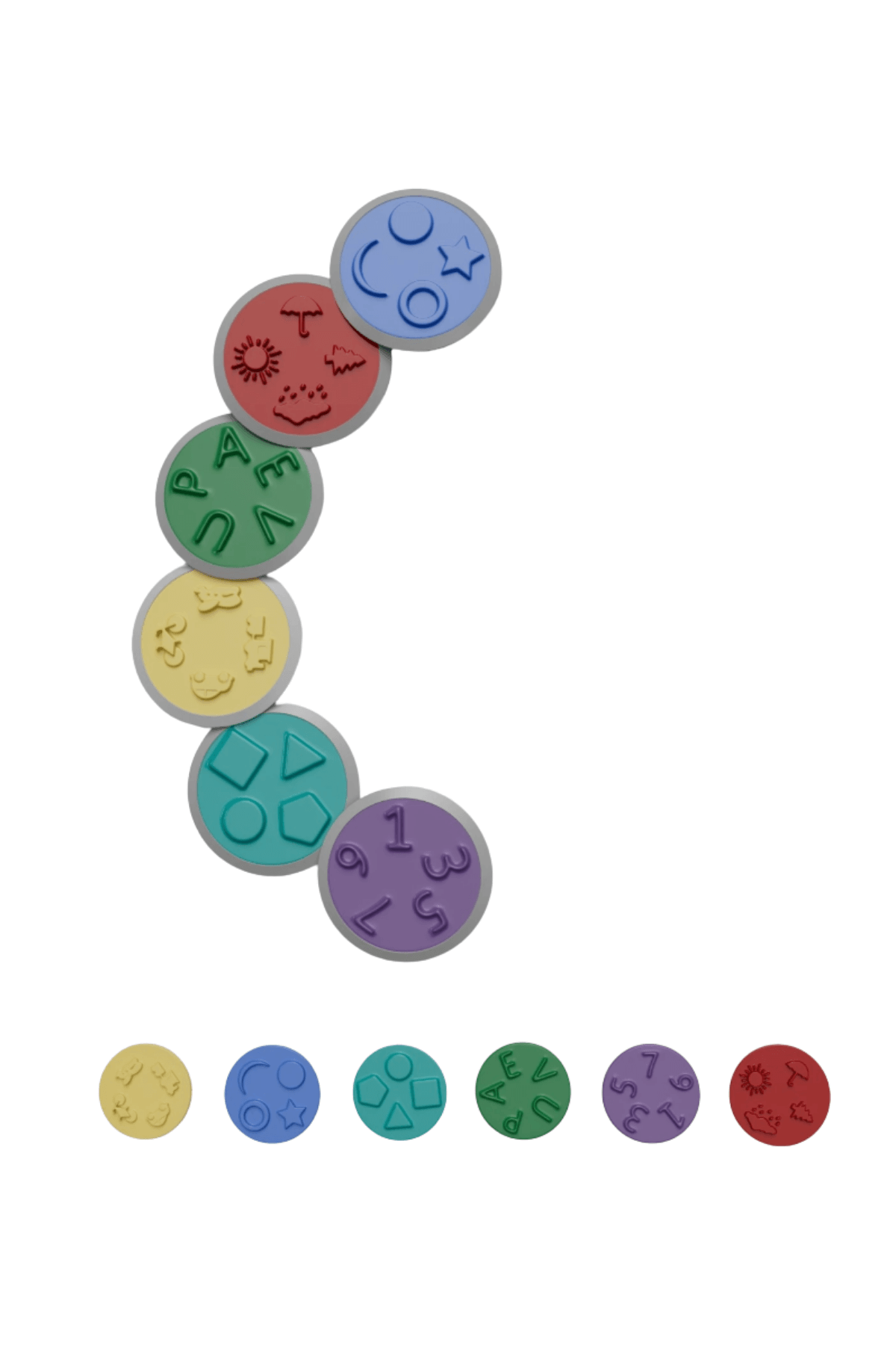 Eğitici Taktil Disk Seti