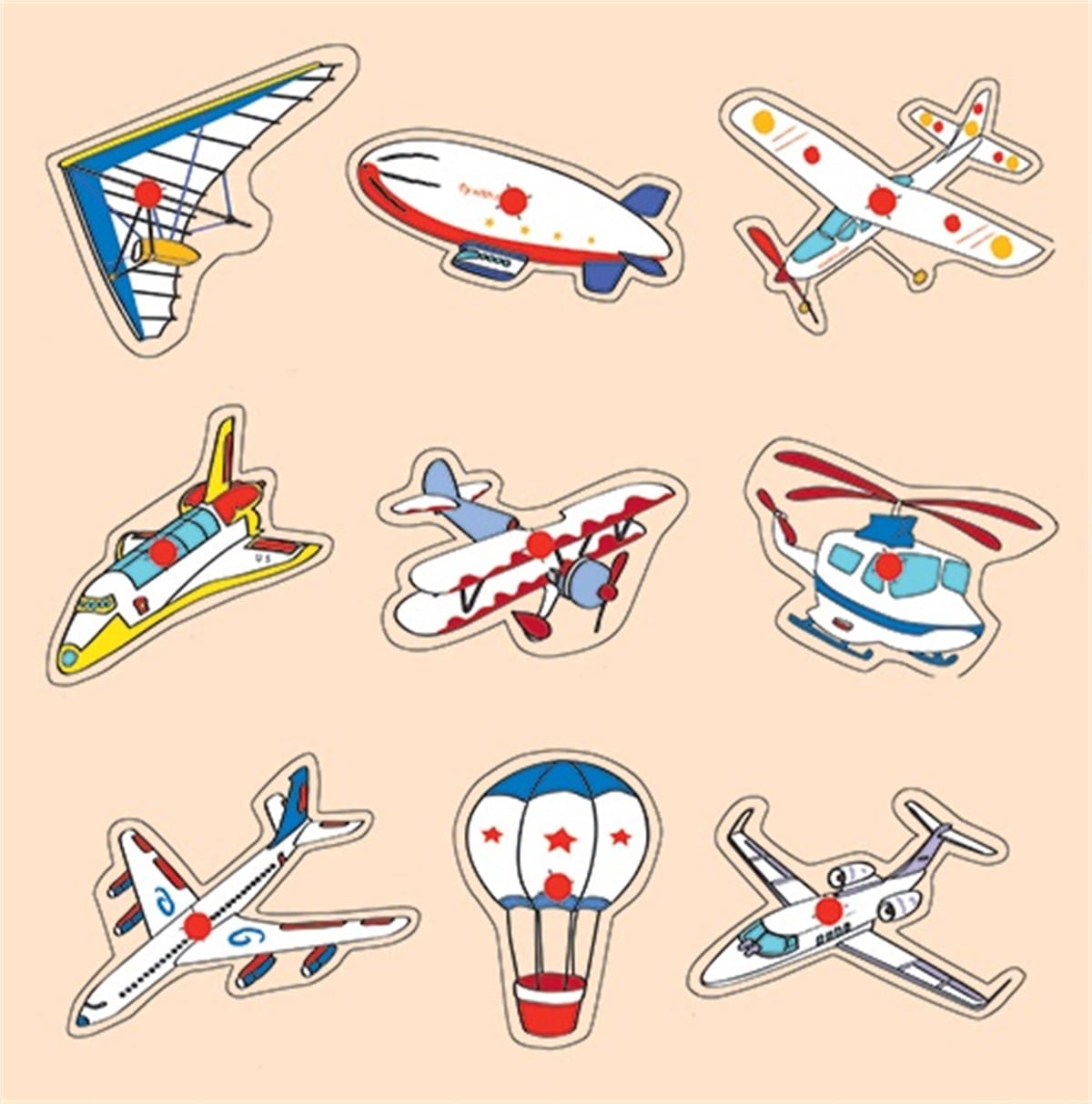 Hava Taşıtları Kulplu Puzzle