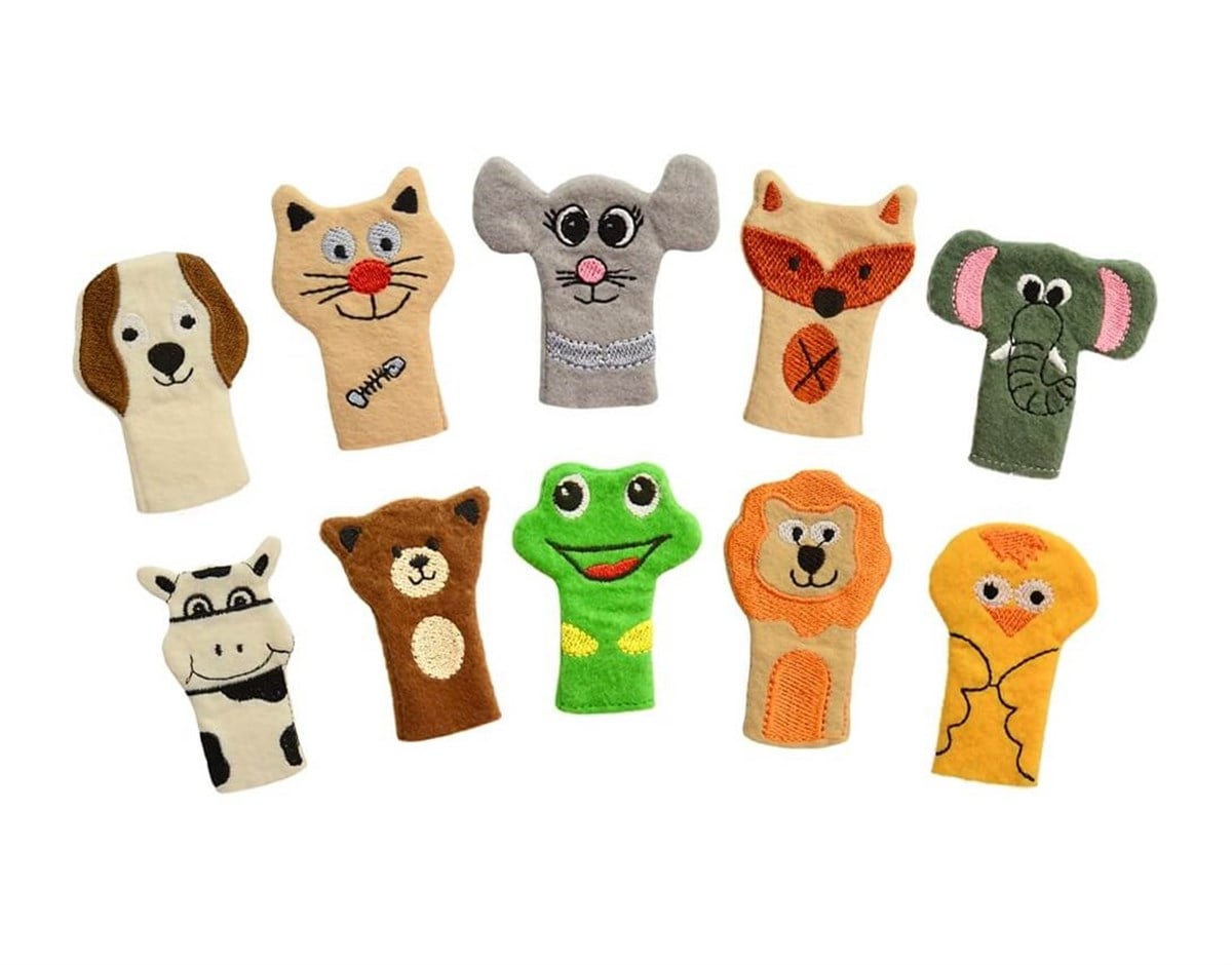 10 lu Parmak Kukla Hayvanlar