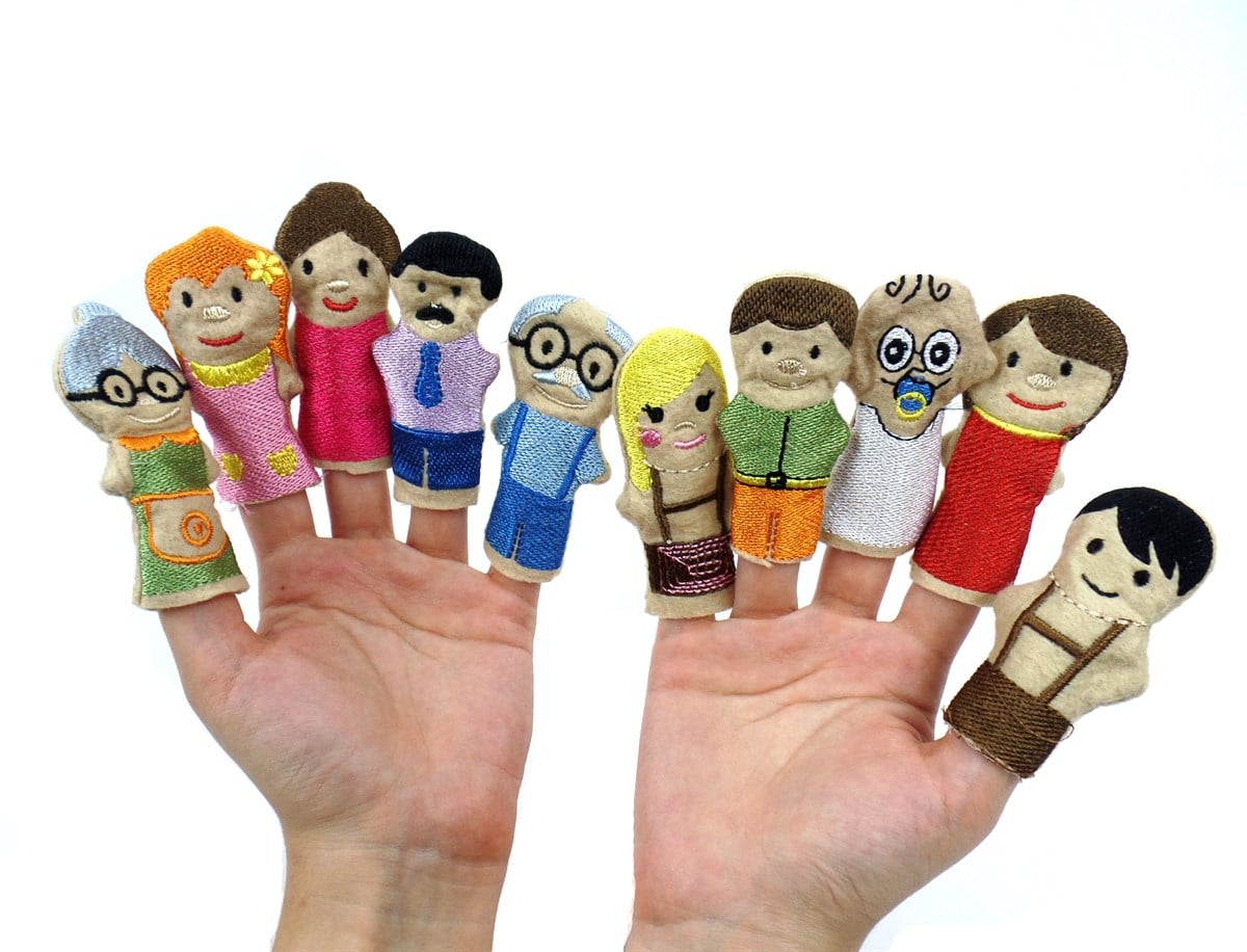 10 lu Parmak Kukla İnsanlar