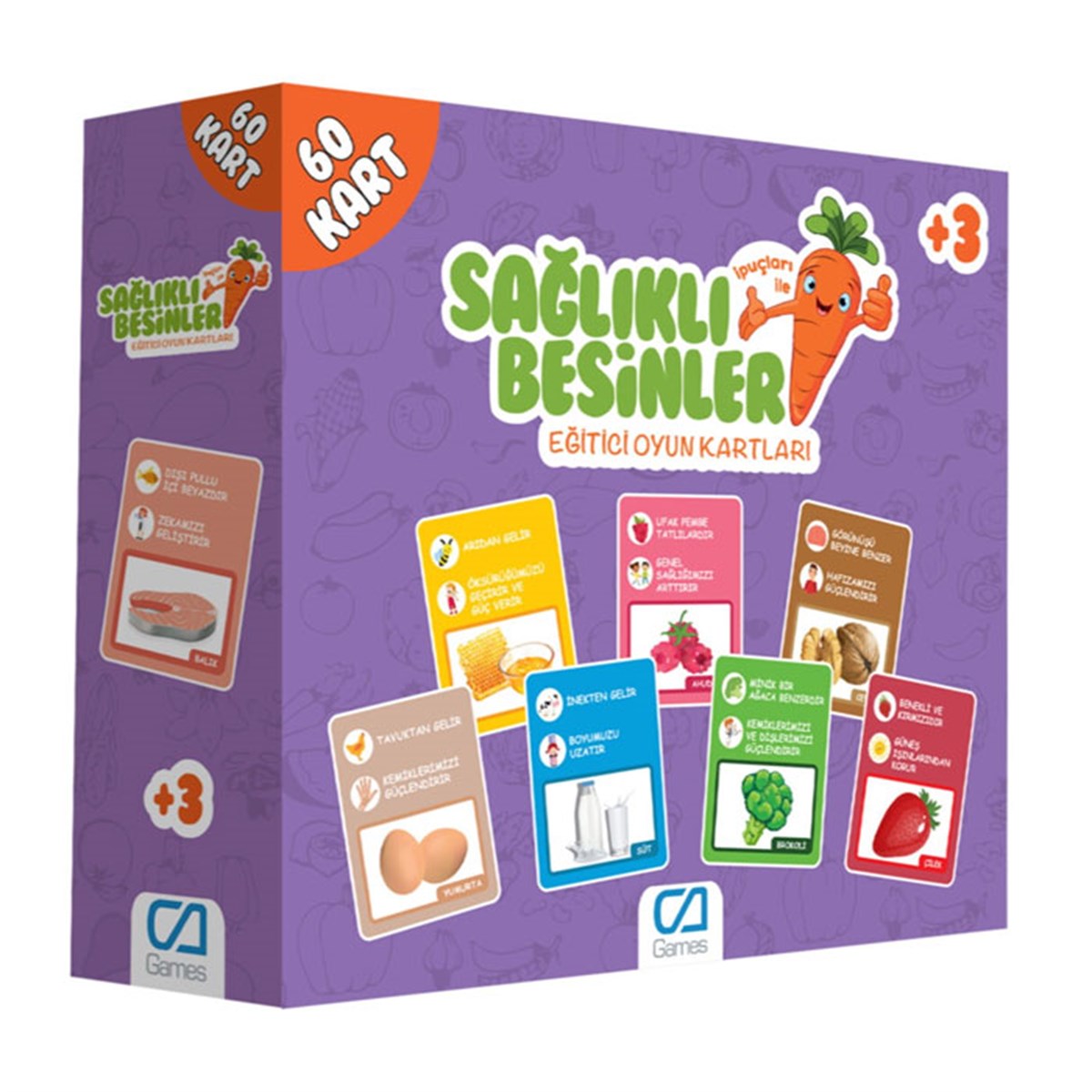 Puzzle ve Kavram OyunlarıKMCA5106Sağlıklı Besinler Eğitici Kartlar