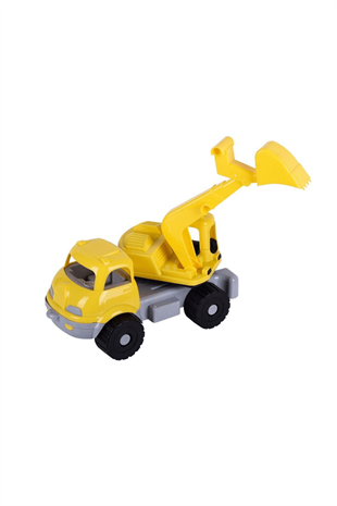 4 Tekerlekli Sarı Kamyon Kepçe Oyuncak İş Makinesi