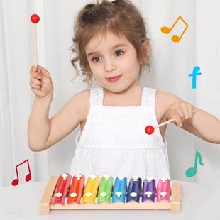 Eğitici Ahşap 8 Notalı Ksilofon-Müzik Aleti