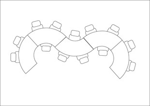Daire Masa Tablası 4 Parça