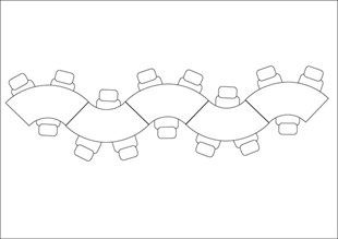 Daire Masa Tablası 4 Parça