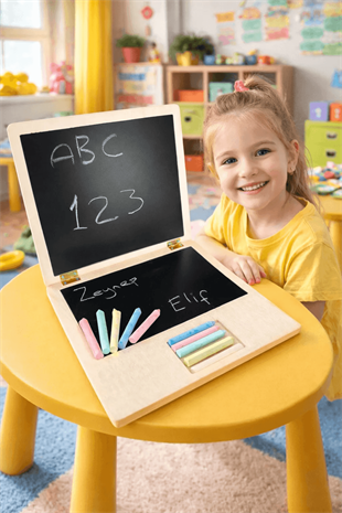 Ahşap Yazı Tahtalı Loptop