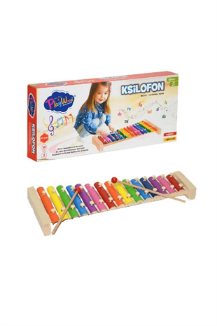 Eğitici Ahşap 15 Notalı Ksilofon-Müzik Aleti