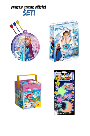 Frozen Çocuk Eğitici Seti 4lü Set 