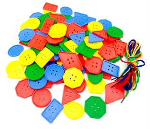 İpli Geometrik Düğmeler Poşetli