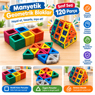 Manyetik Şekiller 120 Parça