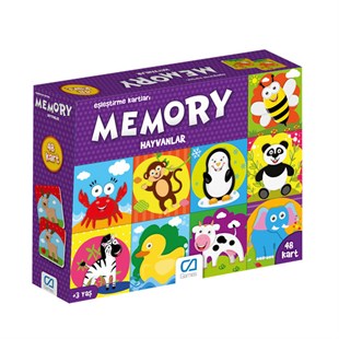 Memory Hayvanlar Eşleştirme Kartları 