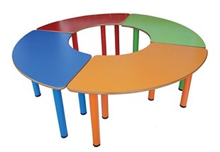 Daire Masa Tablası 4 Parça