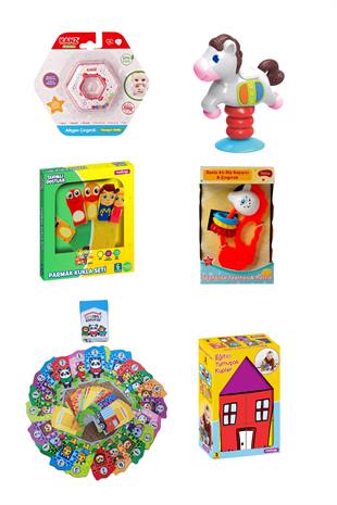 Oyun Arkadaşım 6lı Set (3 Ay ve Üzeri) Bebek Çocuk Eğitici Seti 