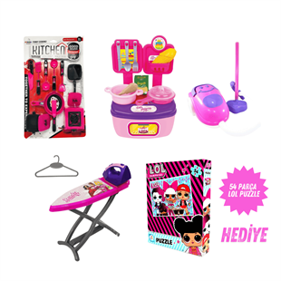 Pembe Mutfak ve Ev Aletleri Oyuncak Set