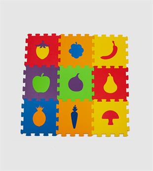 Plastik Lego ve Blok SetleriKMEV304Eva Puzzle Ev Matı - Meyveler
