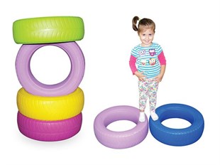 Renkli Plastik Tekerlek 5 Li