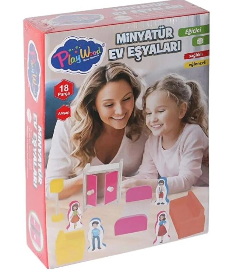  MİNYATÜR EV EŞYALARI SETİ AHŞAP