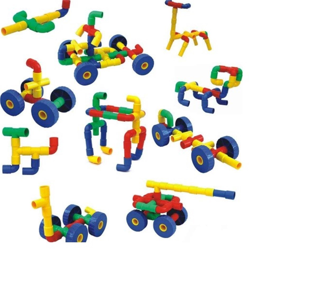 72 Parça Tekerlekli Boru Lego 