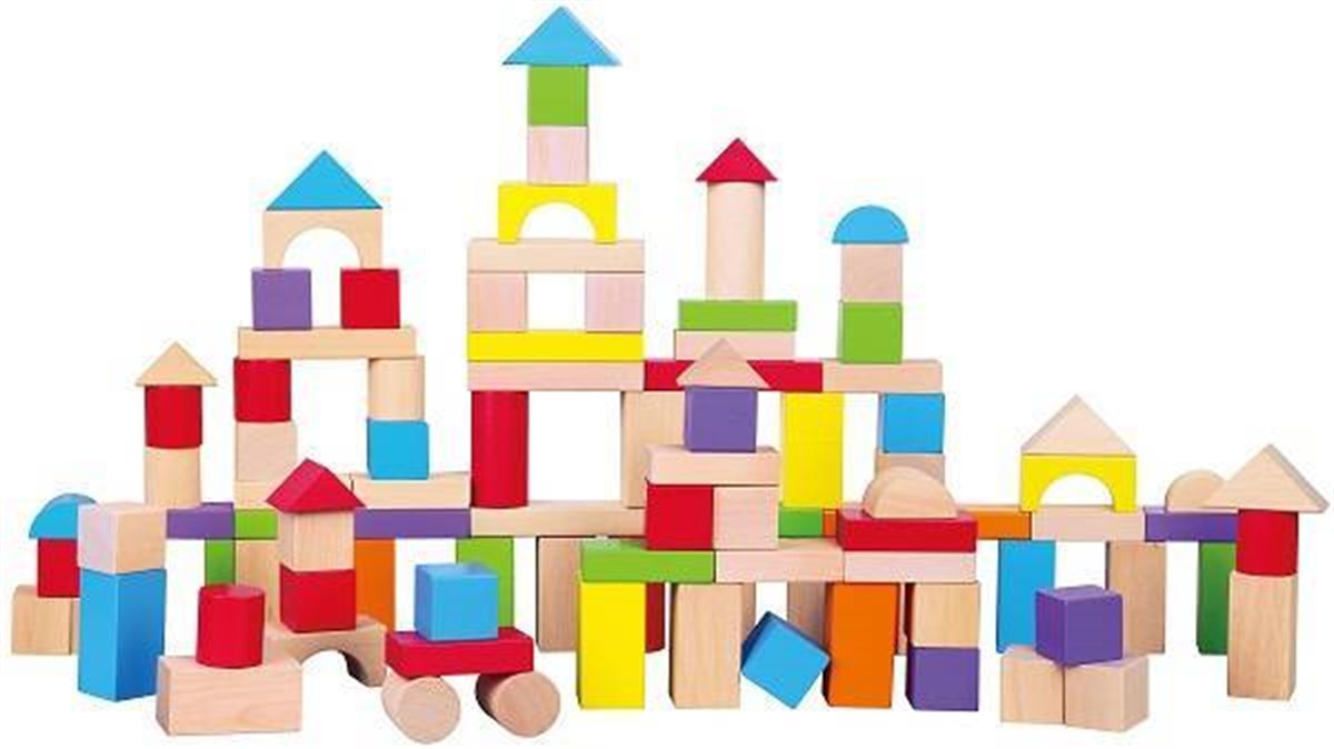 Ahşap BloklarKMAB2330Renkli Ahşap Bloklar (100 Parça )