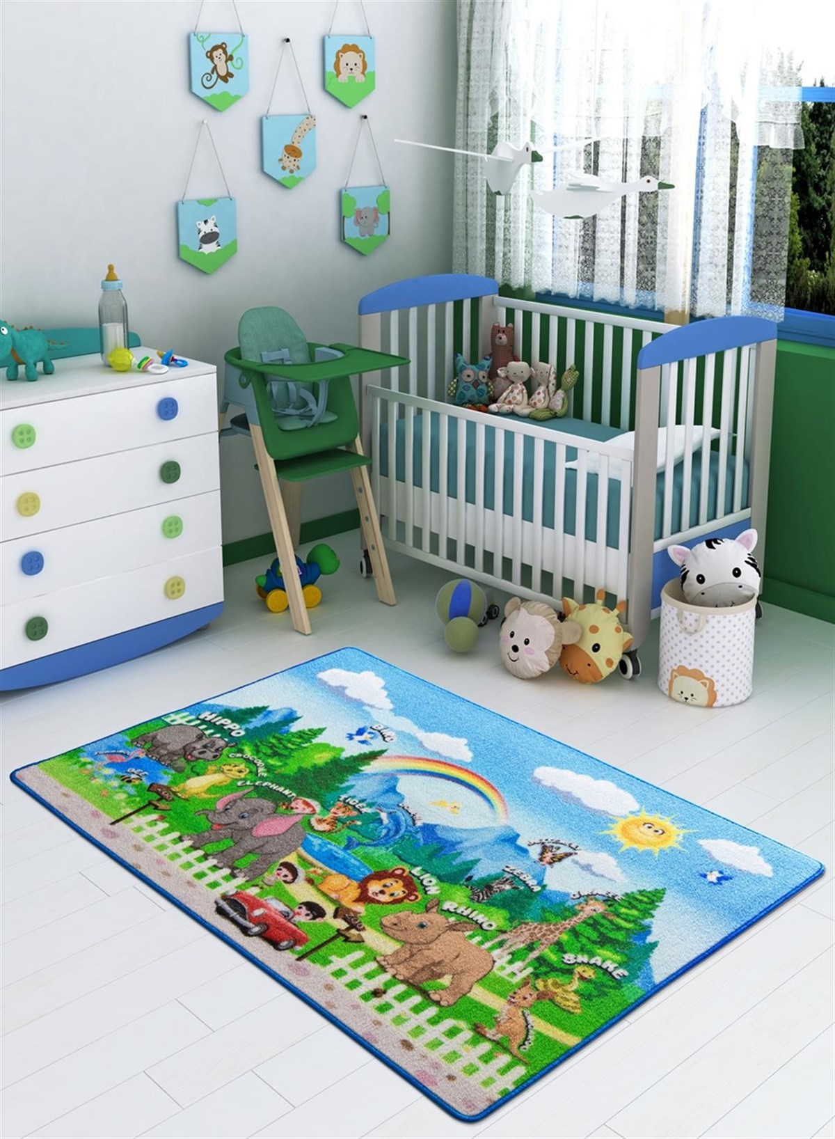 animal world halı | www.kreşmarket.com133*190 Cm Ebat HalılarKMH5624Hayvanat Bahçesi 133*190 