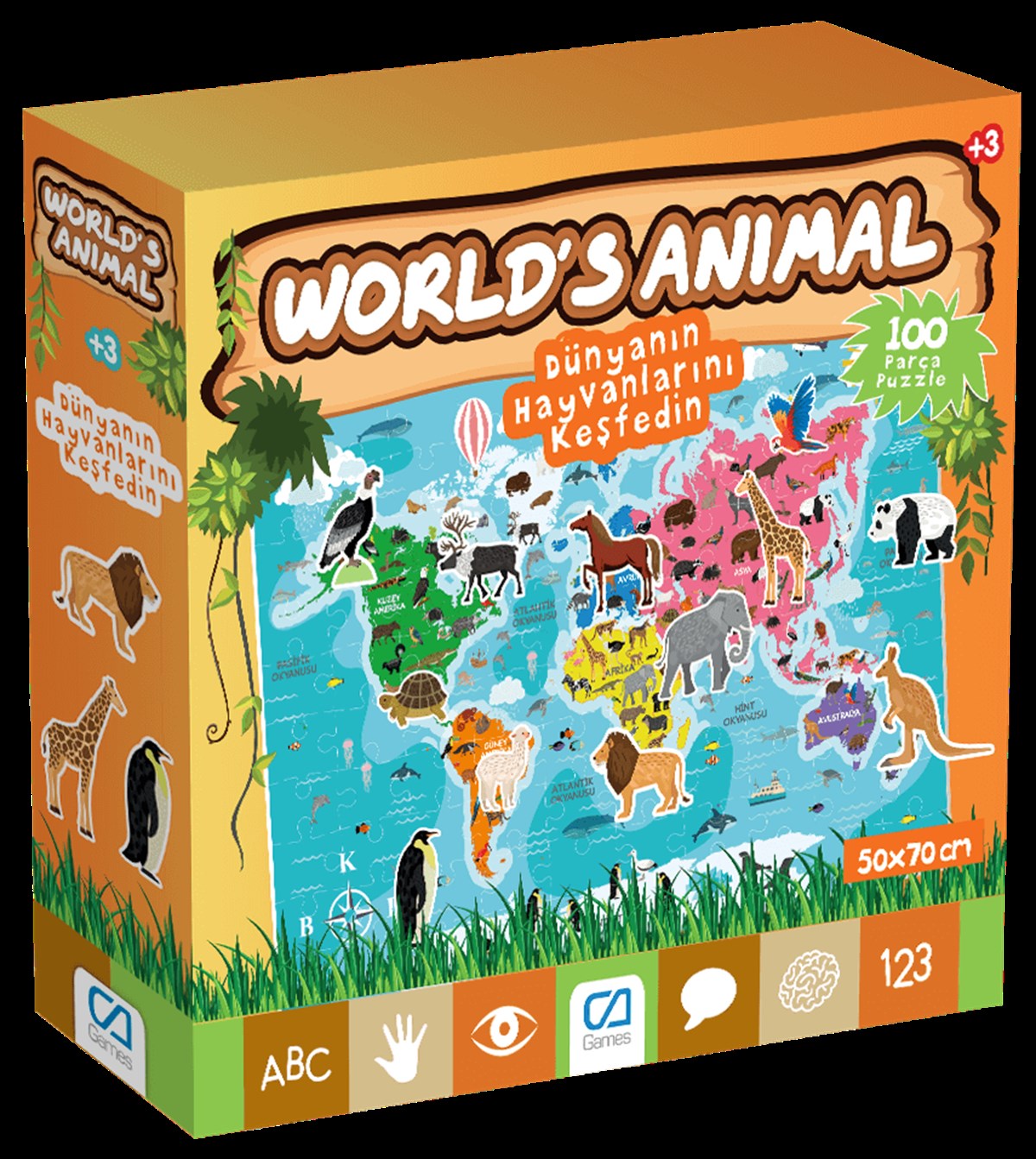 Dinazorlar Yer Puzzle | www.kreşmarket.comPuzzle ve Kavram OyunlarıKMCA5152Dünya Hayvanları