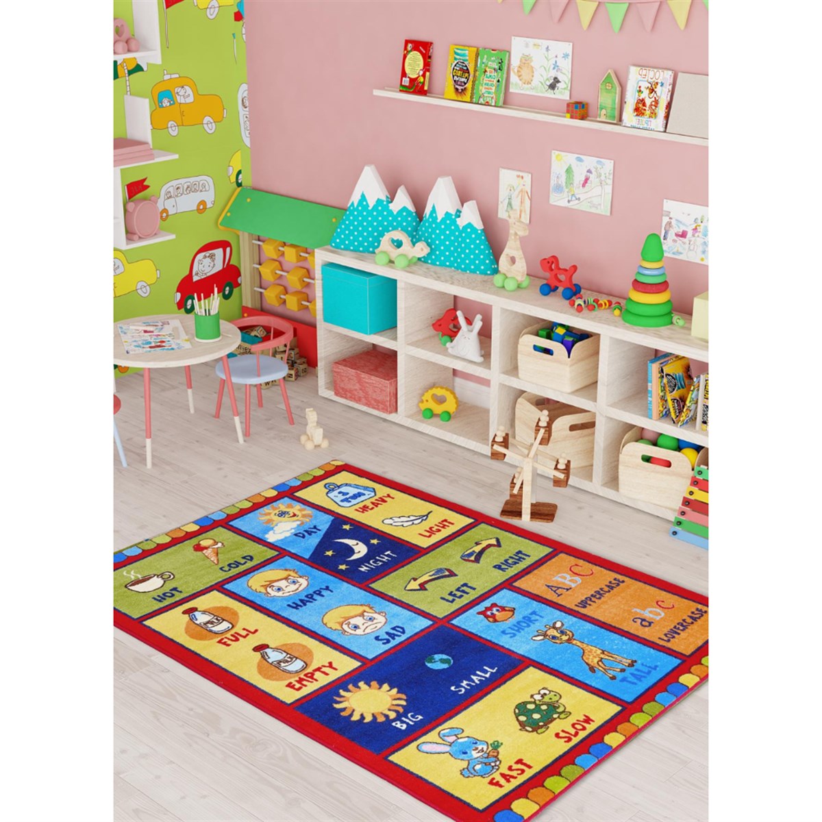 Kontrast Kırmızı Bukle Halısı| www.kreşmarket.com200*290 Cm Ebat HalılarKMHC0041Kontrast Kırmızı Bukle Halı