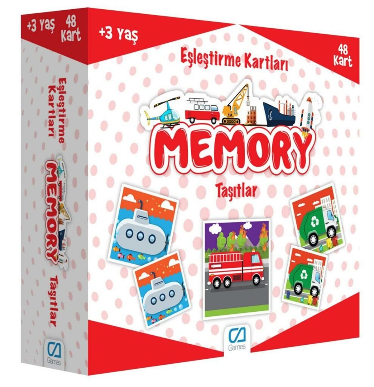 Memory Taşıtlar - Kreş MarketPuzzle ve Kavram OyunlarıKMCA5038Memory Taşıtlar Eşleştirme Kartları