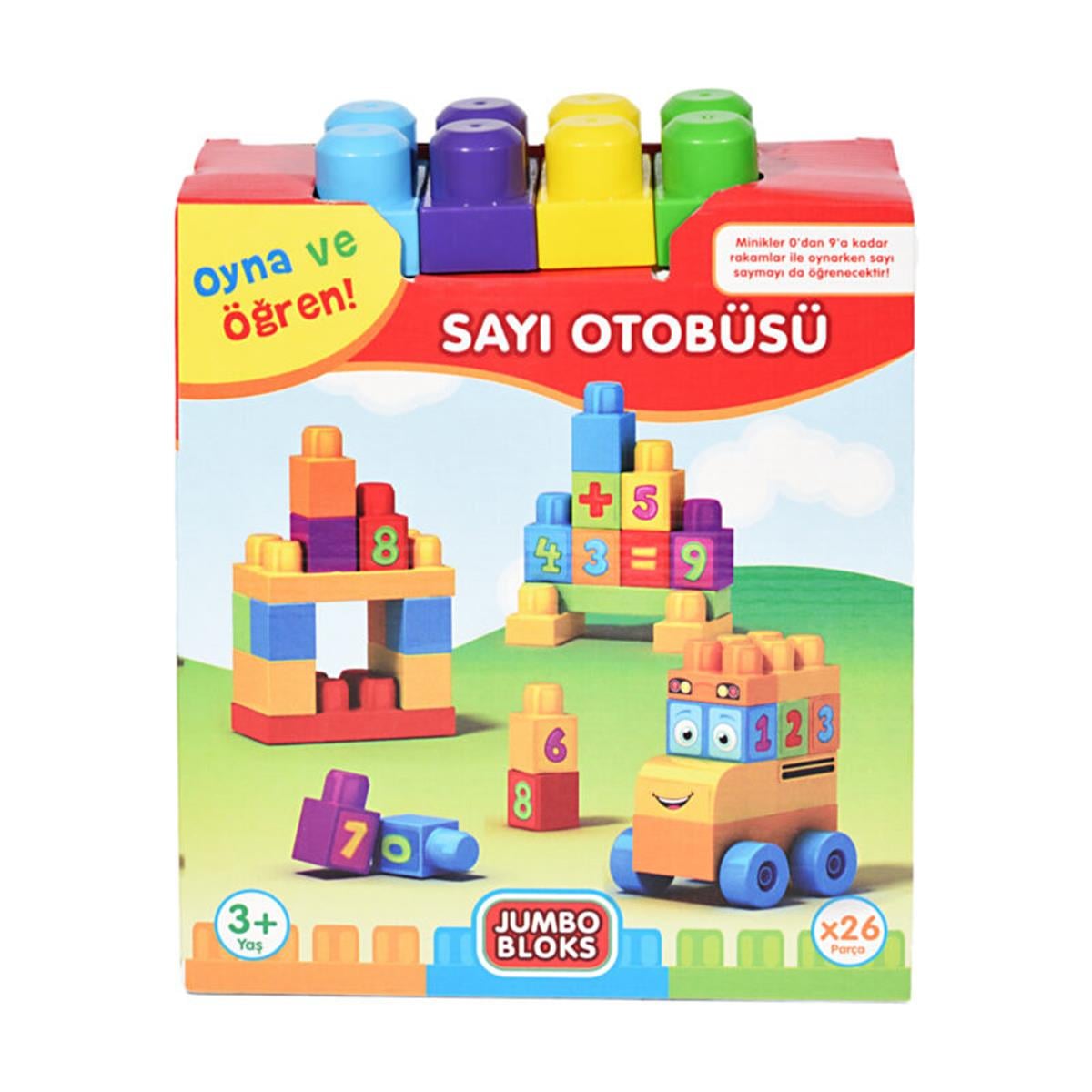 Plastik Lego ve Blok SetleriKMJB12Jumbo Bloklar Sayı Otobüsü