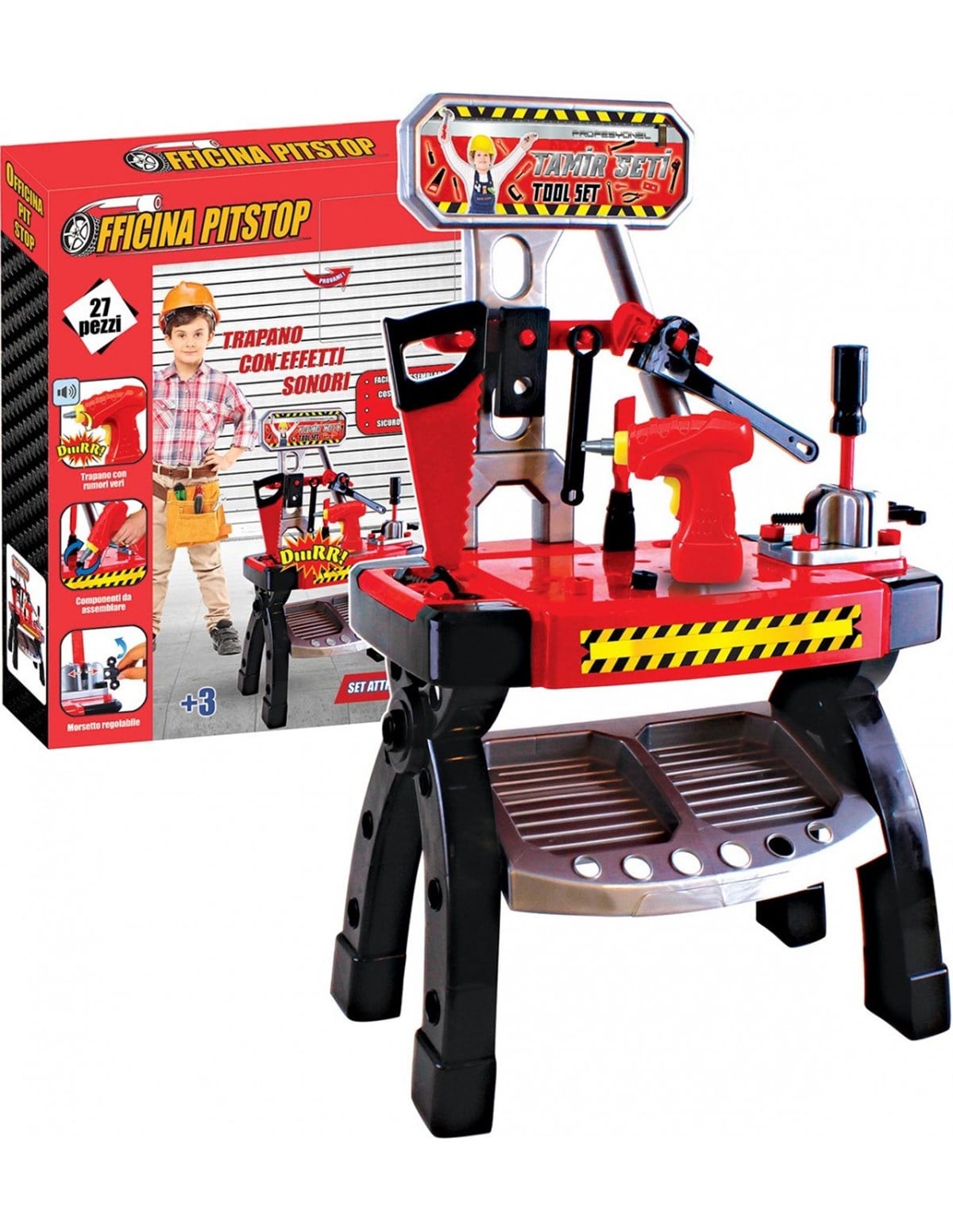 Polesie Mekanik Tamir Seti  | www.kreşmarket.com Kindergarten Materials , FurniturePlastik Lego Ve Blok SetleriKMd57140Matkaplı  Tamir Seti 27 Parça 