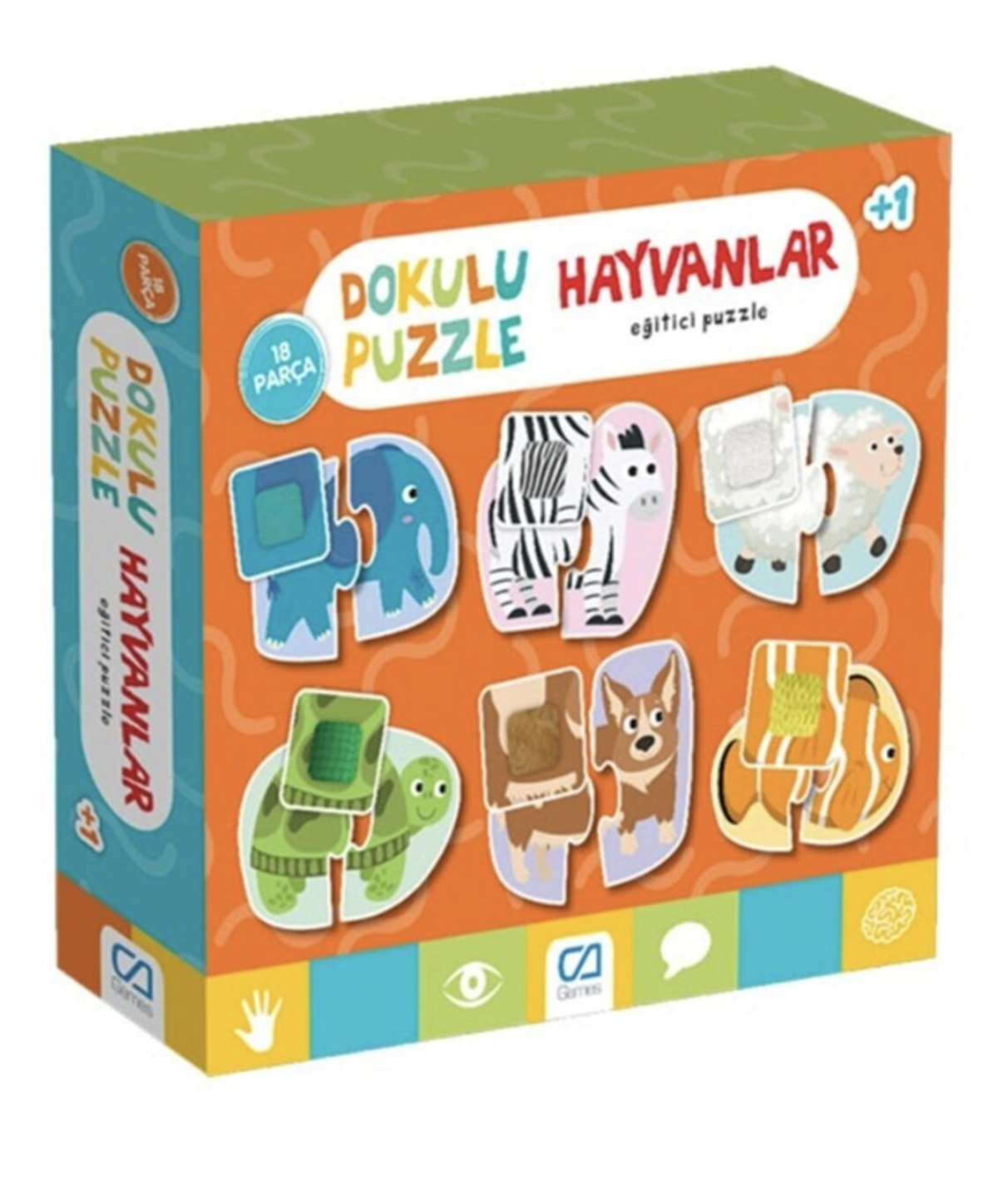 Puzzle ve Kavram OyunlarıKMCA5126Dokulu Puzzle Hayvanlar