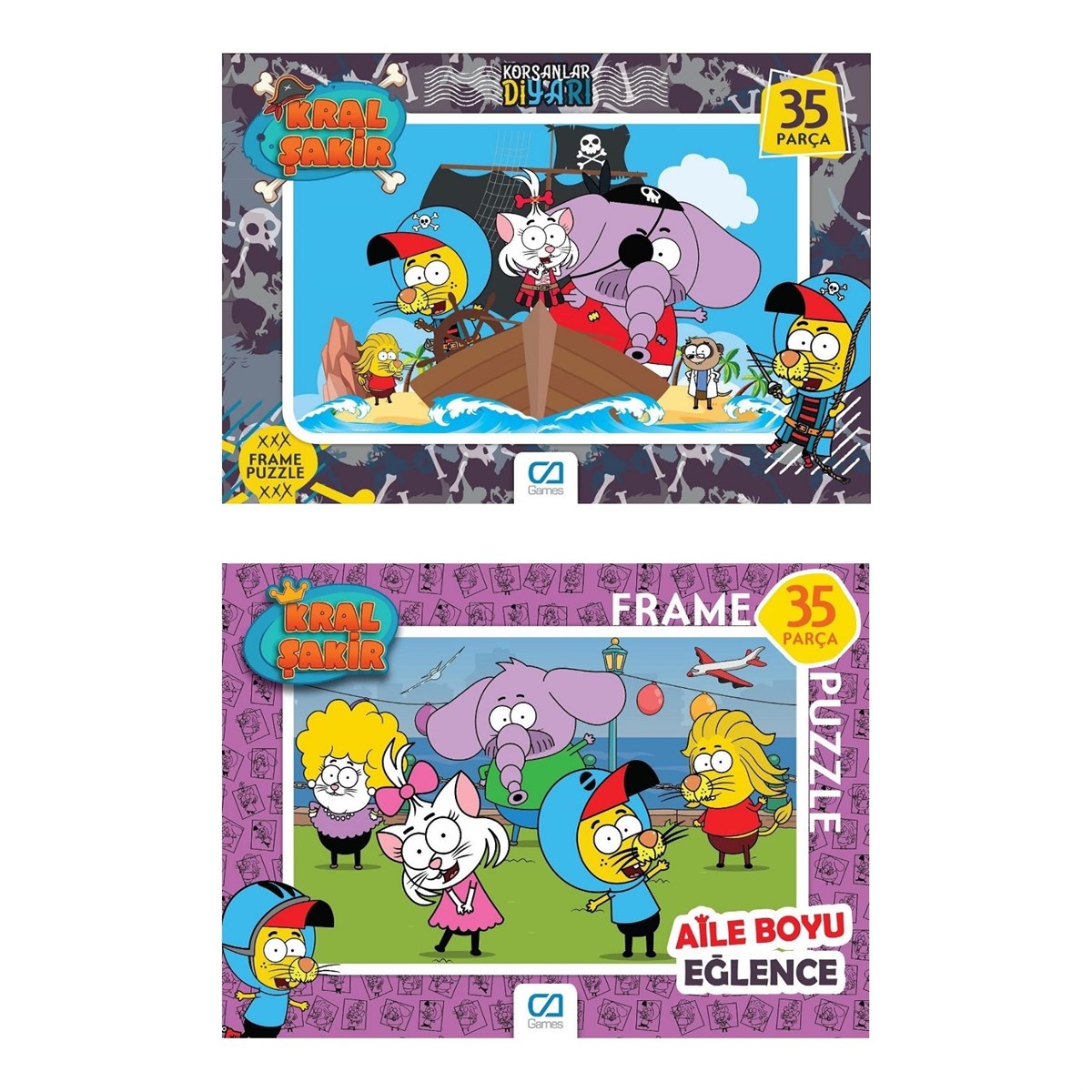 Kral Şakir Frame 2 li Aile Boyu Puzzle Set