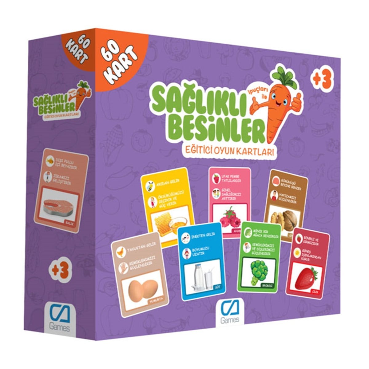 Puzzle ve Kavram OyunlarıKMCA5106Sağlıklı Besinler Eğitici Kartlar