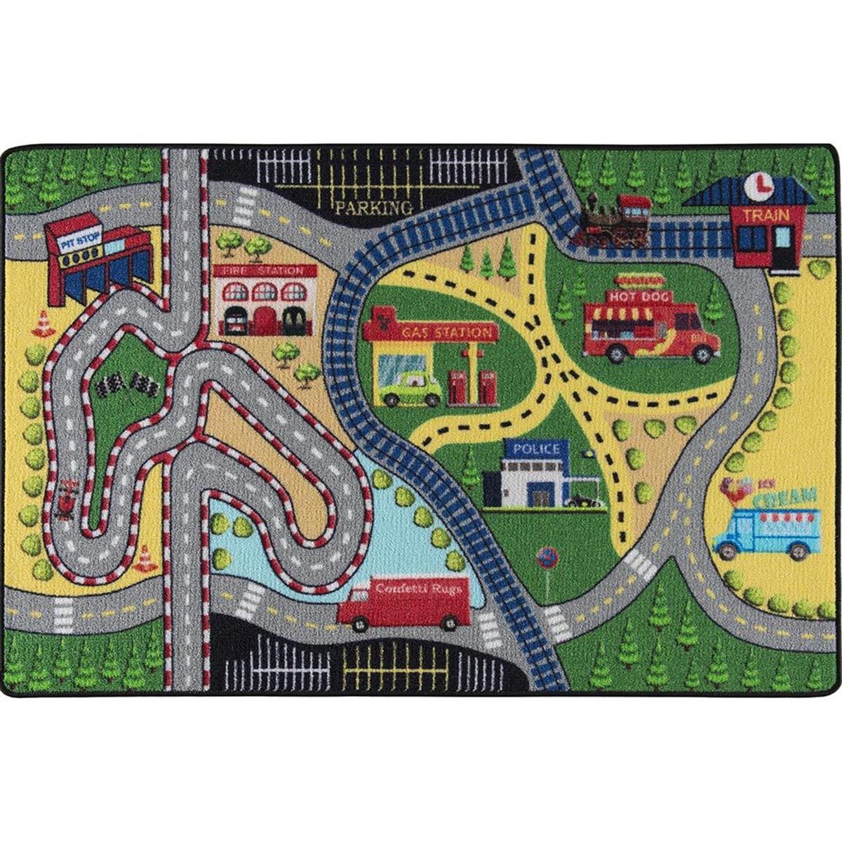 Race Çocuk Halısı | www.kreşmarket.com133*190 Cm Ebat HalılarKMH232Confetti Yarış Halısı