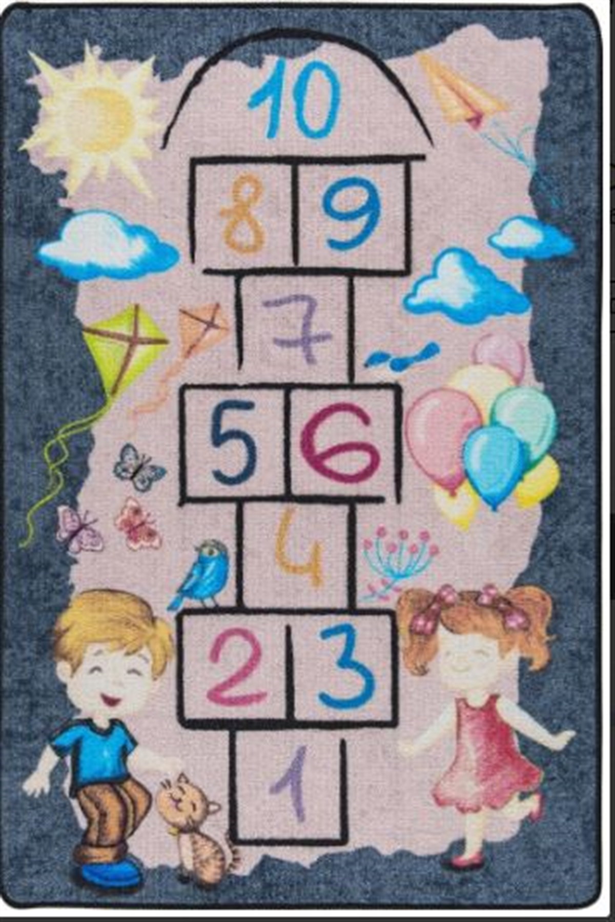 Renkli Palet Halı| www.kreşmarket.com100*150 Cm Ebat HalılarKMHC0017Street Game  Halı