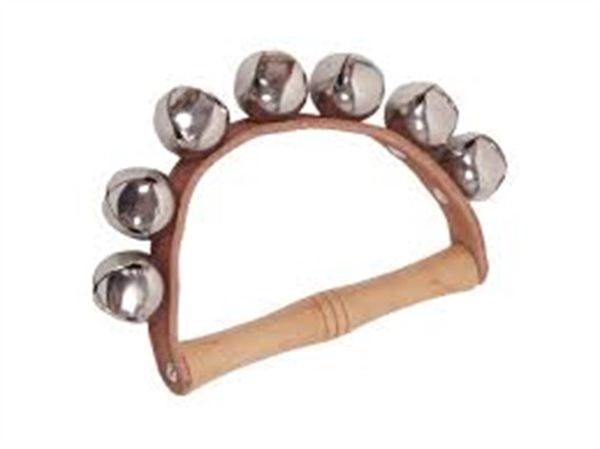 Ahşap Büyük Saplı Zil 12 cm 7 Metal Zilli