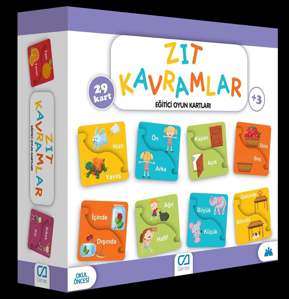 Zıt Kavramlar - Kreş MarketPuzzle ve Kavram OyunlarıKMCA5045Zıt Kavramlar Eğitici Kartlar 
