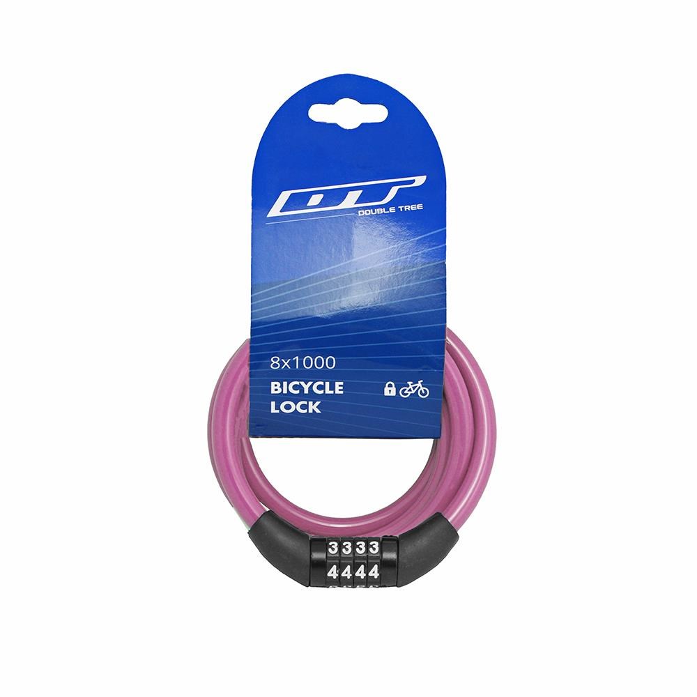 IMPACKİLİTBisiklet Kilit 4 Şifreli DT82120 8x1000 Pembe
