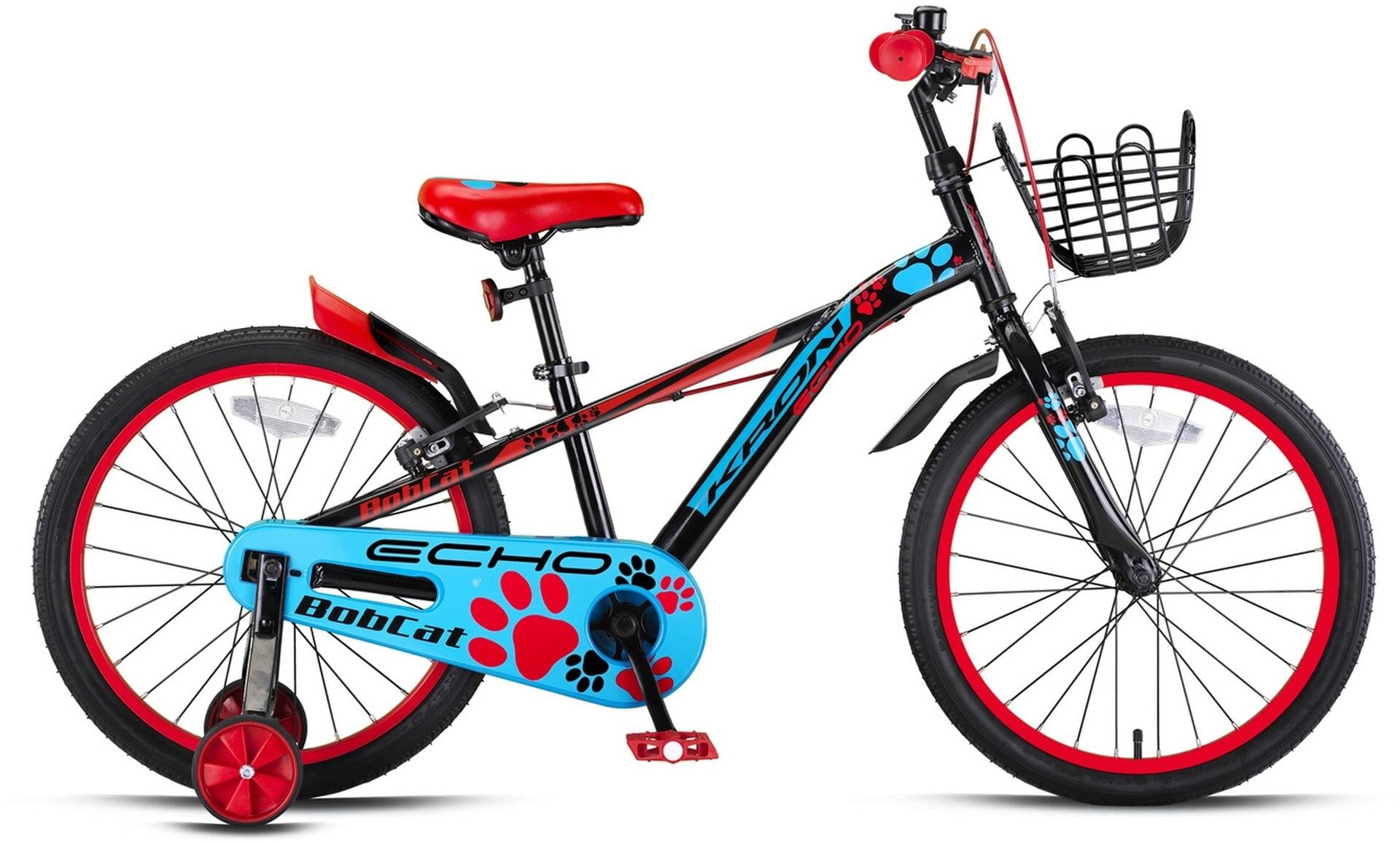KRONÇOCUK-20Kron Bobcat - 20'' - Vitessiz - V.b. - Siyah-mavi/kırmızı
