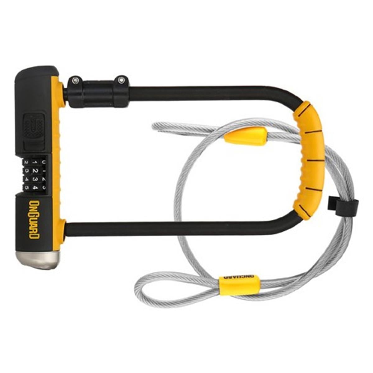 ONGUARDKİLİTOnguard U-Kilit Şifreli 8012C Bulldog Combo Kablo Siyah