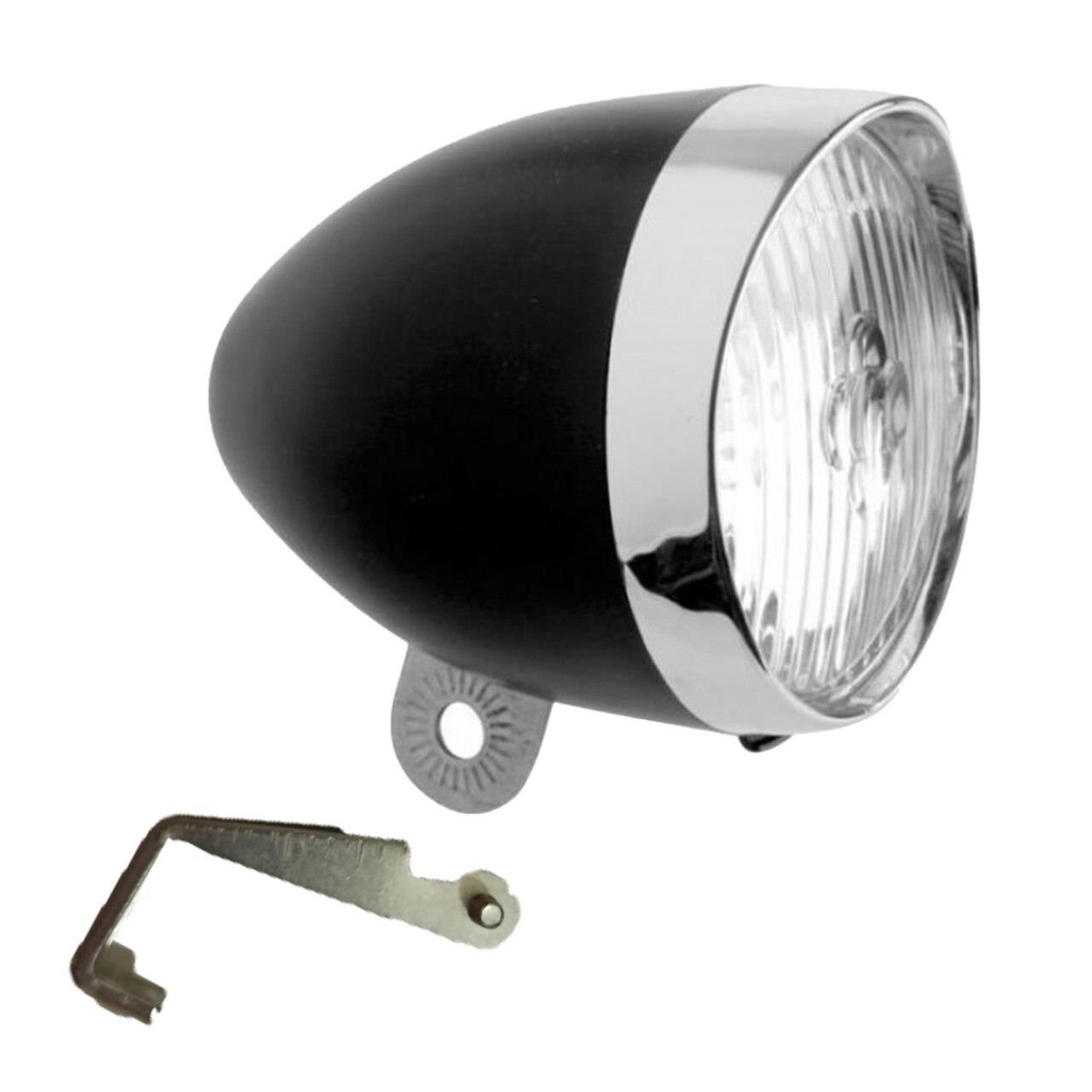 RECTUSAYDINLATMABisiklet Ön Far Klasik Model Ledli Siyah Gövde Pilli