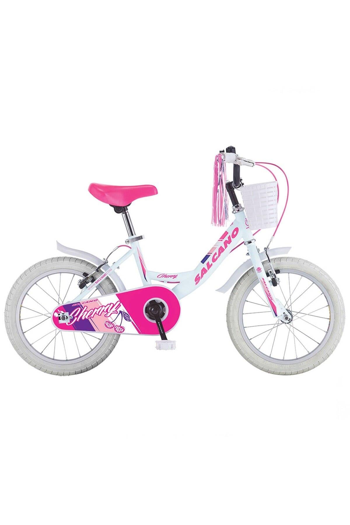 SALCANOÇOCUK-16Salcano Cherry 16 Jant Kız Çocuk Bisikleti Beyaz Pembe