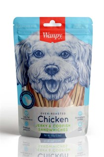 Wanpy CC-01S Köpek Ödül Tavuk-Balıklı Sandwich 100