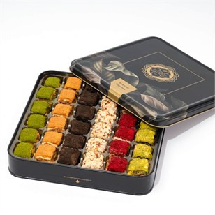 ÖZEL SERİ ÜRÜNLERMetal Kutu Karışık Baklava Lokum 500 gr