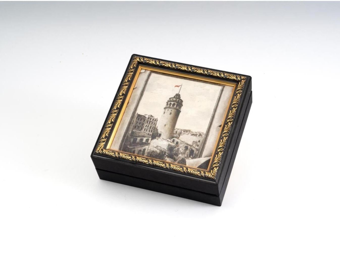 hediyelik lokumlarGalata Patterned Box of Mixed Turkish Delight  550 gr.