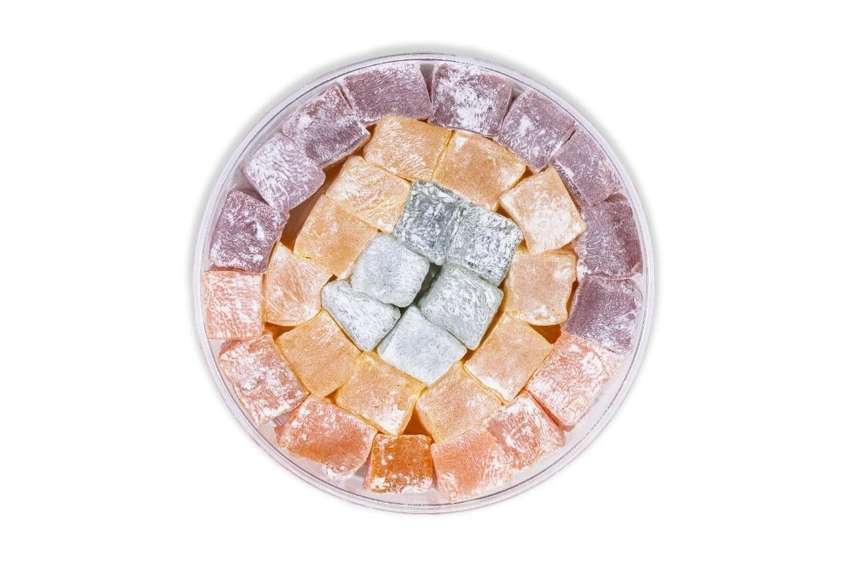 HEDİYELİK ÜRÜNLERKarışık Aromalı Lokum Kristal Kutu 295 gr.