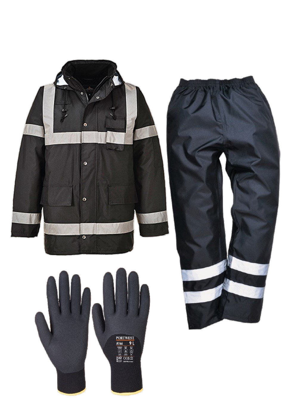 PORTWEST SOĞUK İKLİM GİYSİ SETİ (S433 - S482 - A146 CEKET-PANTOLON-ELDİVEN)
