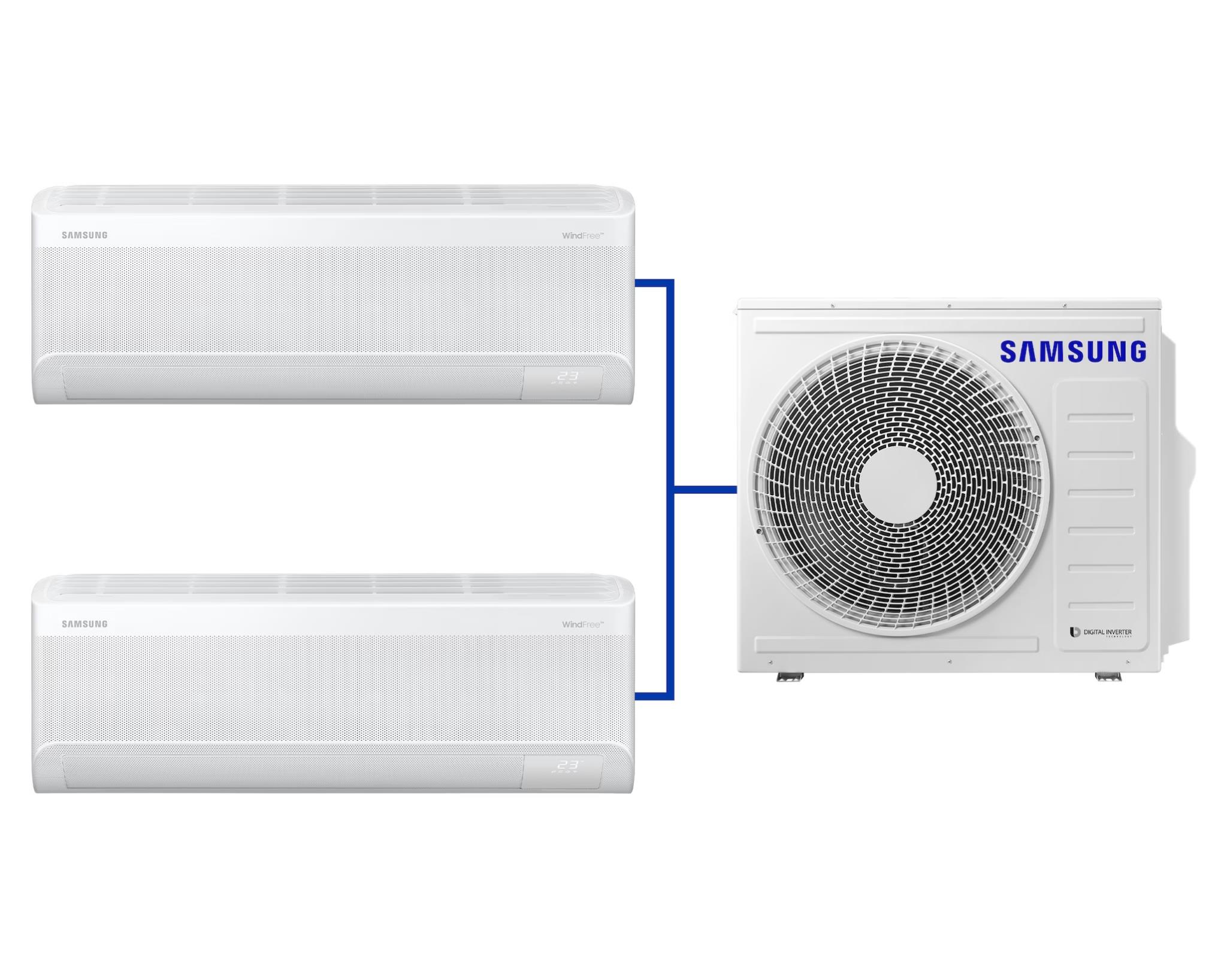 Samsung WindFree™ Multi Split Klima 1+2 Sistem 9000 + 12000 BTU Duvar Tipi AJ050TXJ2KH Dış Ünite