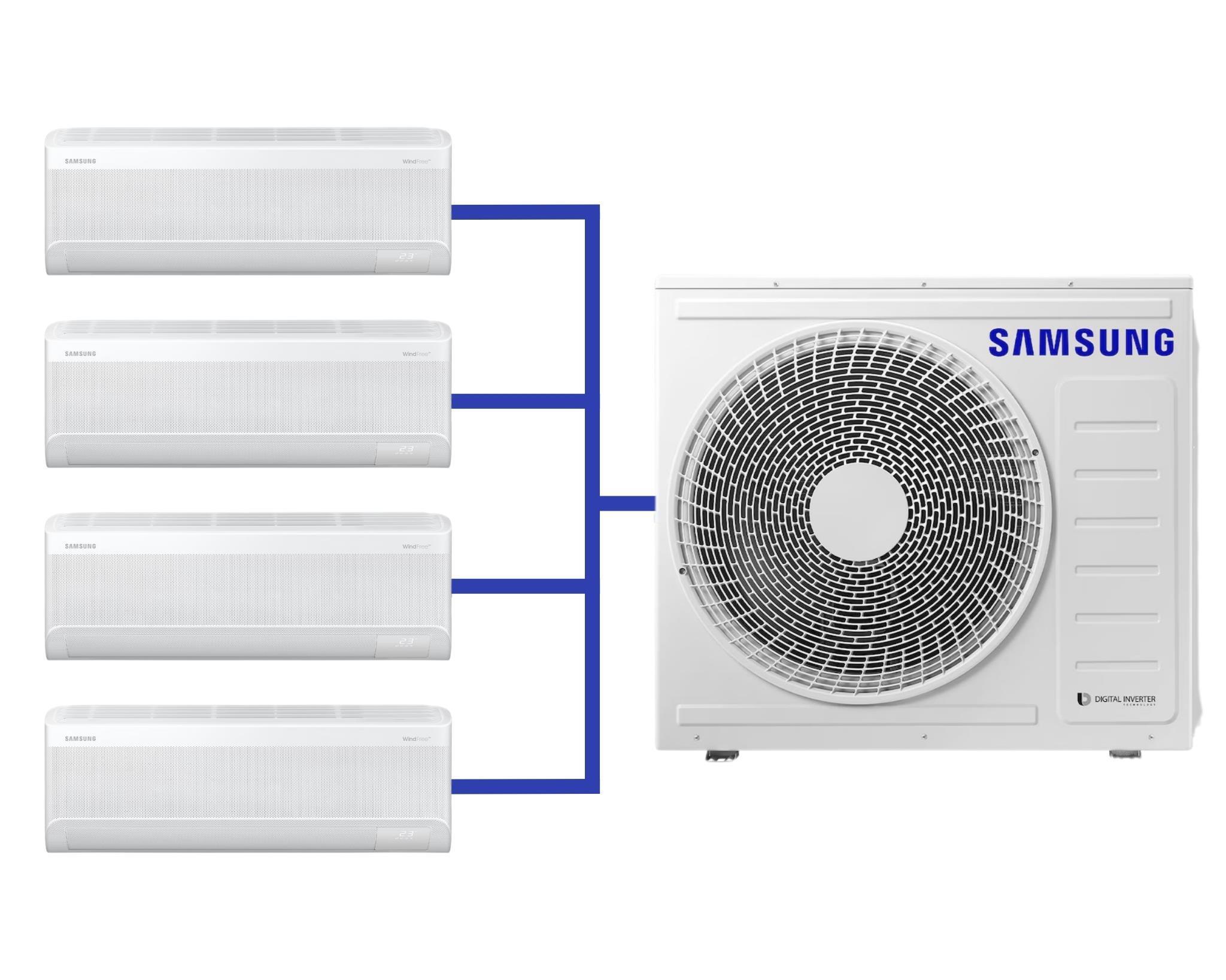 Samsung WindFree™ Multi Split Duvar Tipi Klima 9000 + 9000 + 9000 + 12000 BTU AJ050TXJ2KH Dış Ünite