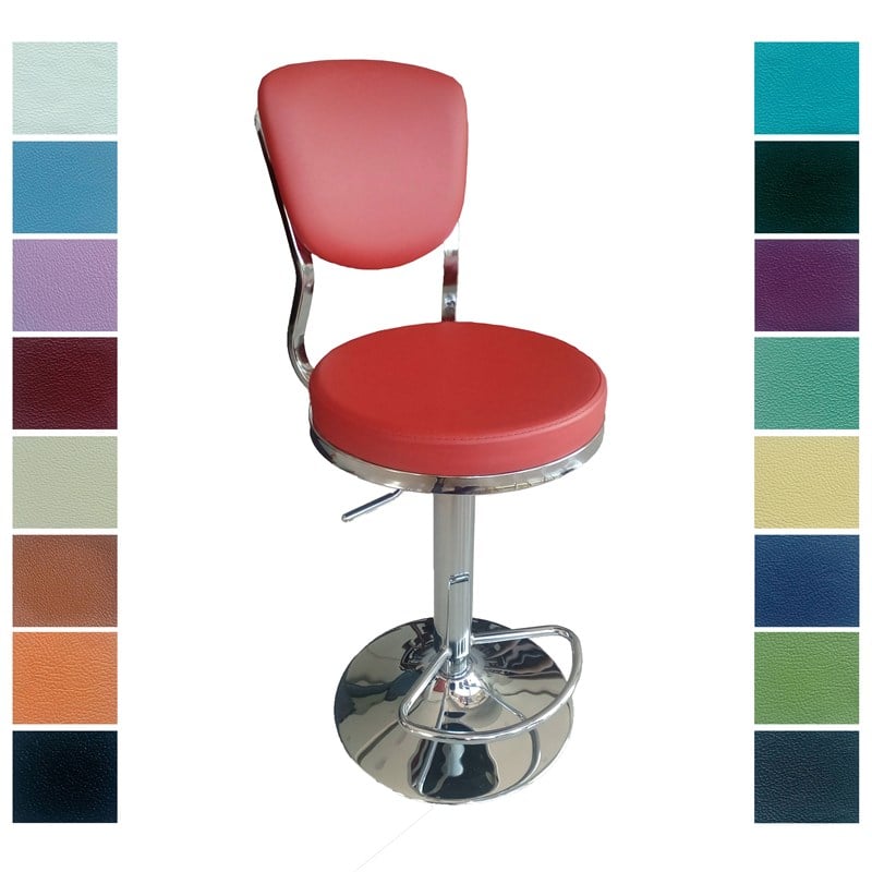 Mercan Deri Bar Taburesi